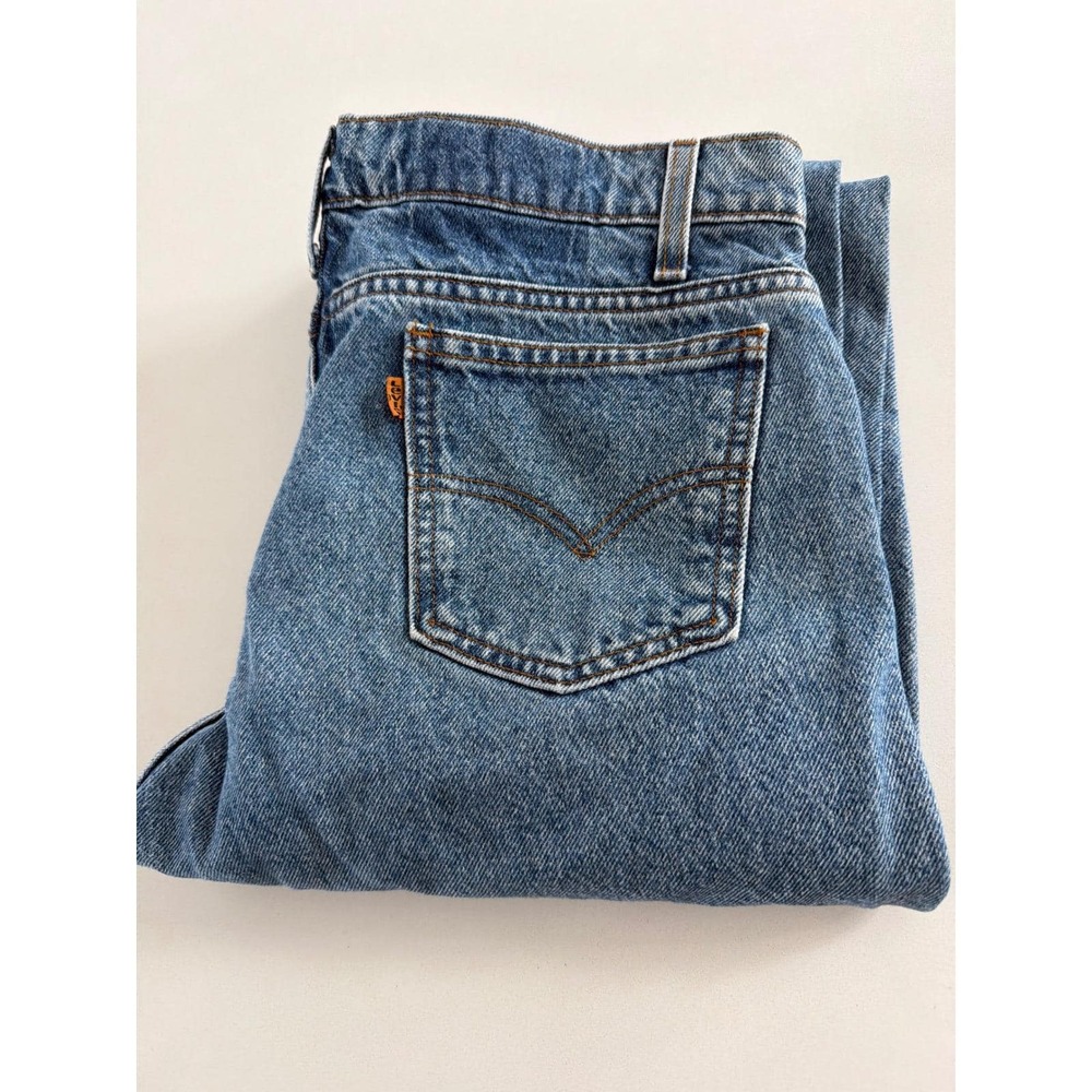 Vintage 1997 Levis 505 Orange Tab Regular Fit Straight Leg Jeans Blue 34x30 0214